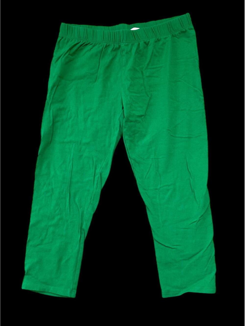 Classic‎ Green Cotton Capri Legging Pants